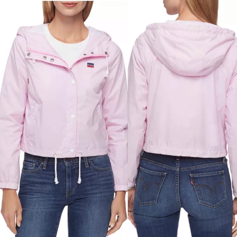 Levi's Nylon Pink Mesh Hooded Jacket - Picture 3 of 8